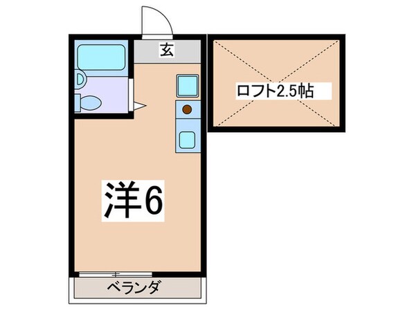 リバ－ハイツの物件間取画像